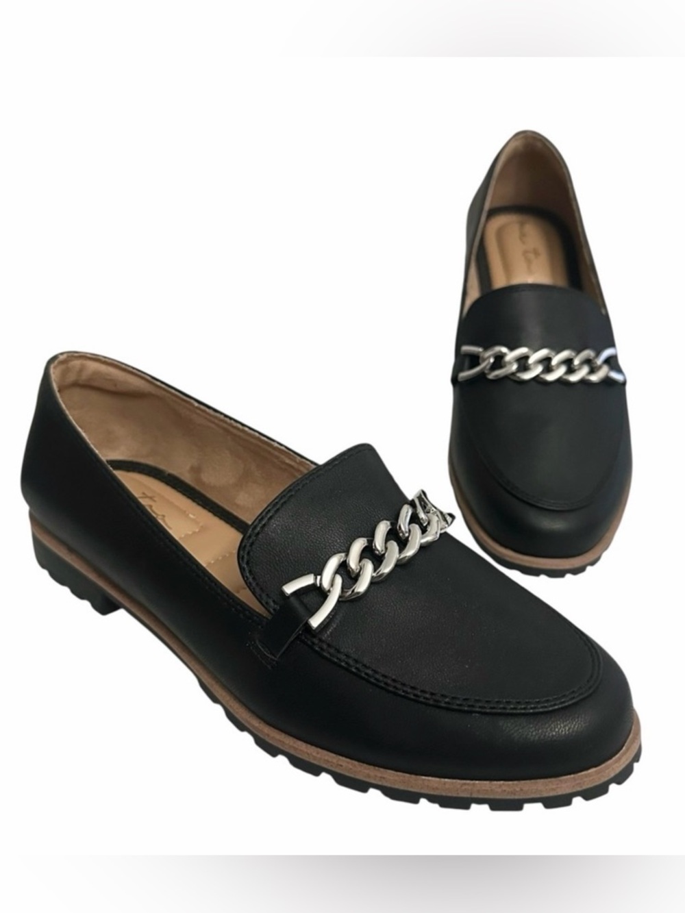 Me Too Loafer 7 Bayley Black w/ Chain
